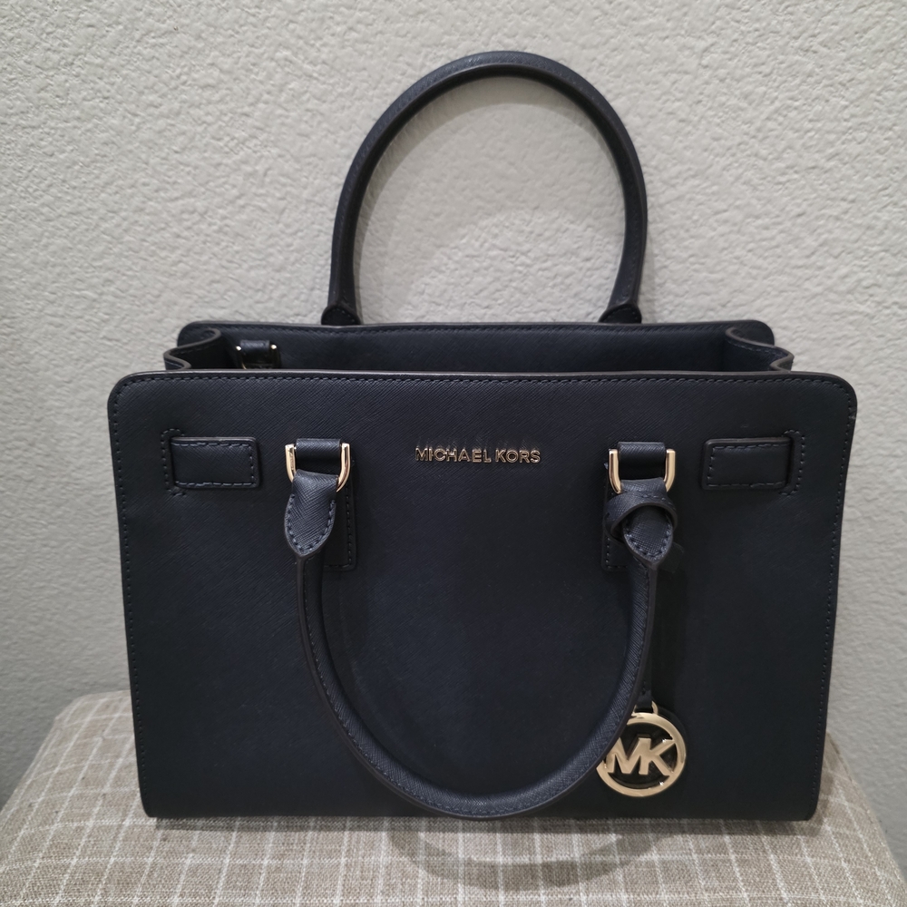 Michael Kors Black Leather Tote Bag